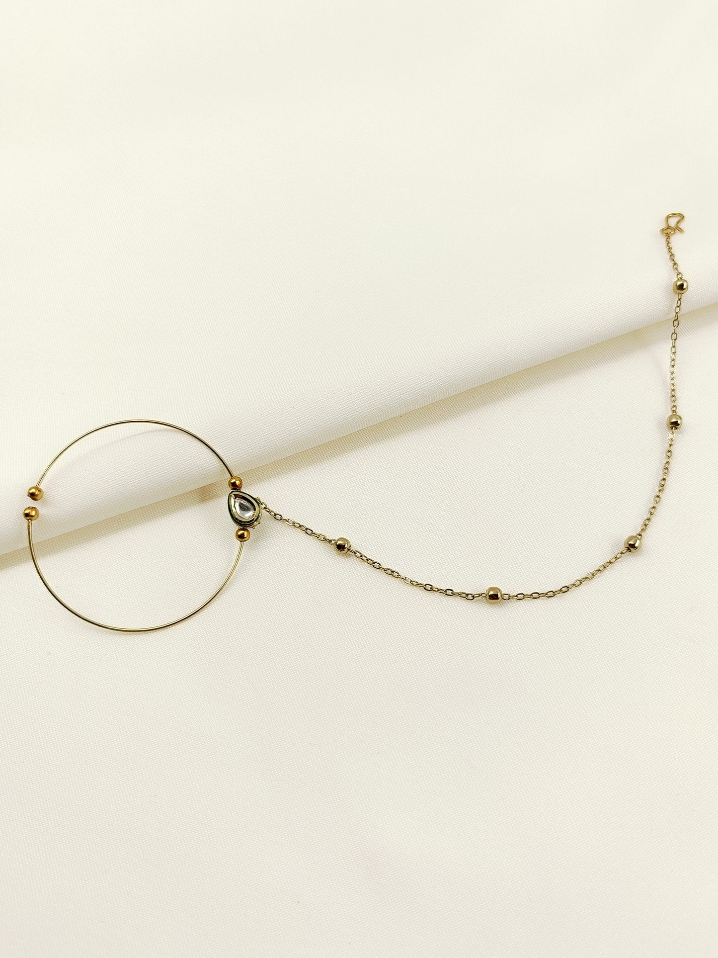 Arisha Copper Kundan Nath