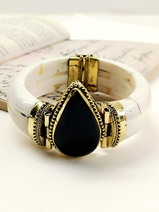 Harivansh Black Bone Men's Bracelet