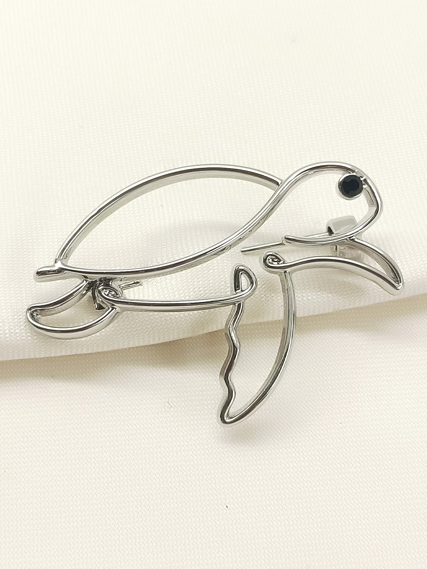 Vishali Silver Turtle Brooch