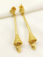 Ihina Golden Matte Oxidized Earring