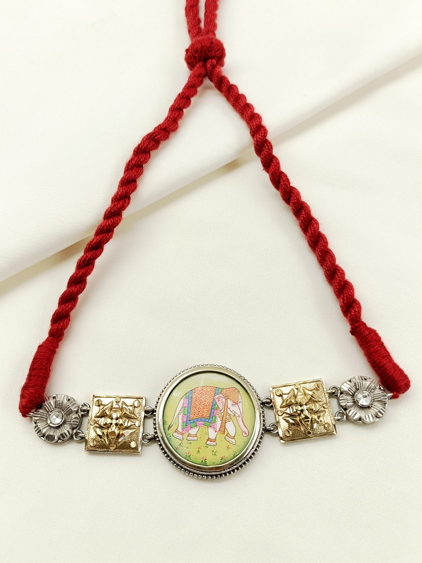 Palash Gaja Elephant Miniature Art Men's Neckpiece