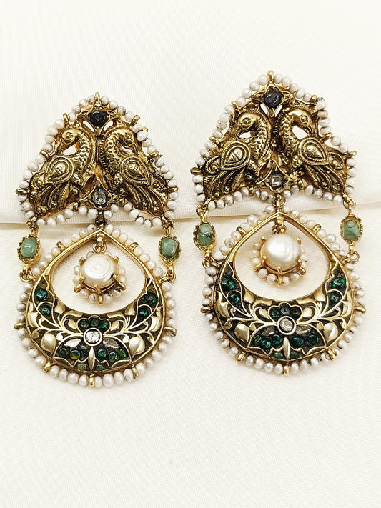 Manvika Multi Colour 92.5 Silver Earring