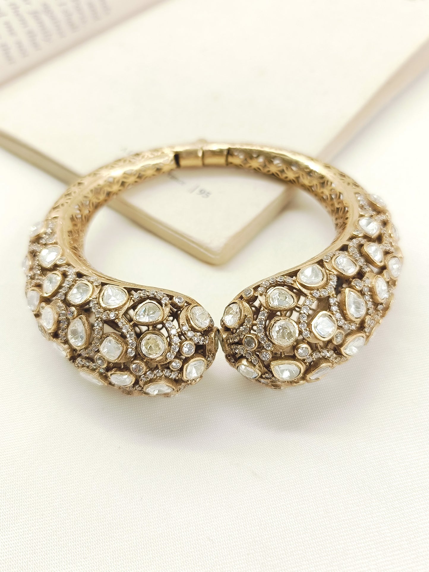 Devkanya White Kundan Bracelet
