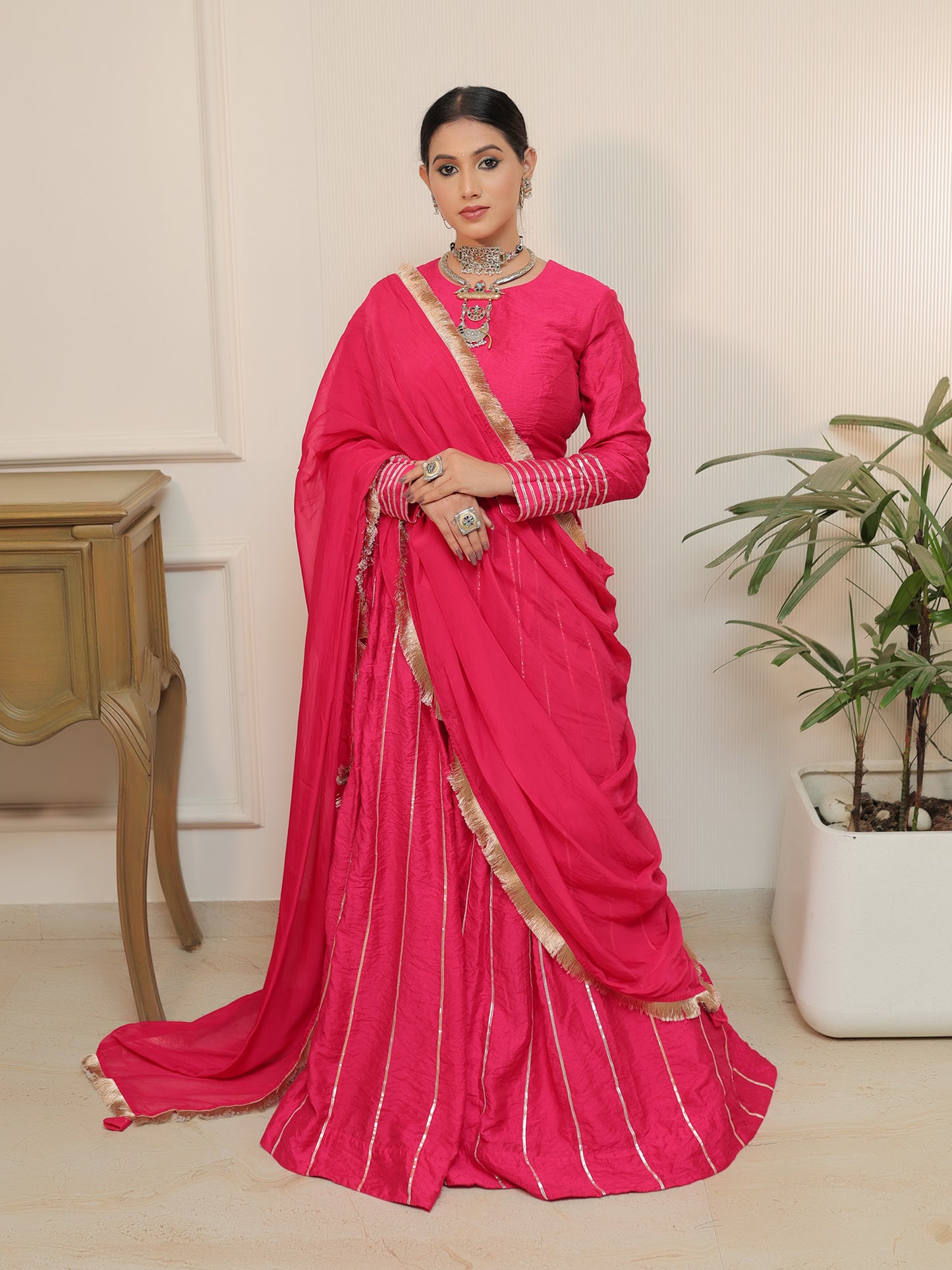 Dyuthi Lehenga with Jewellery