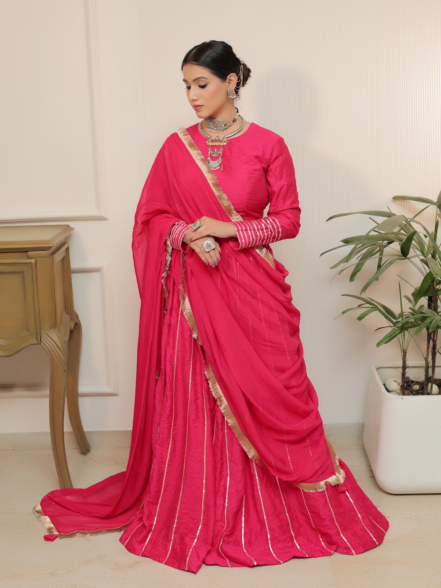 Dyuthi Lehenga with Jewellery