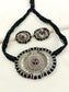 Yogita Ruby Oxidized Choker Set