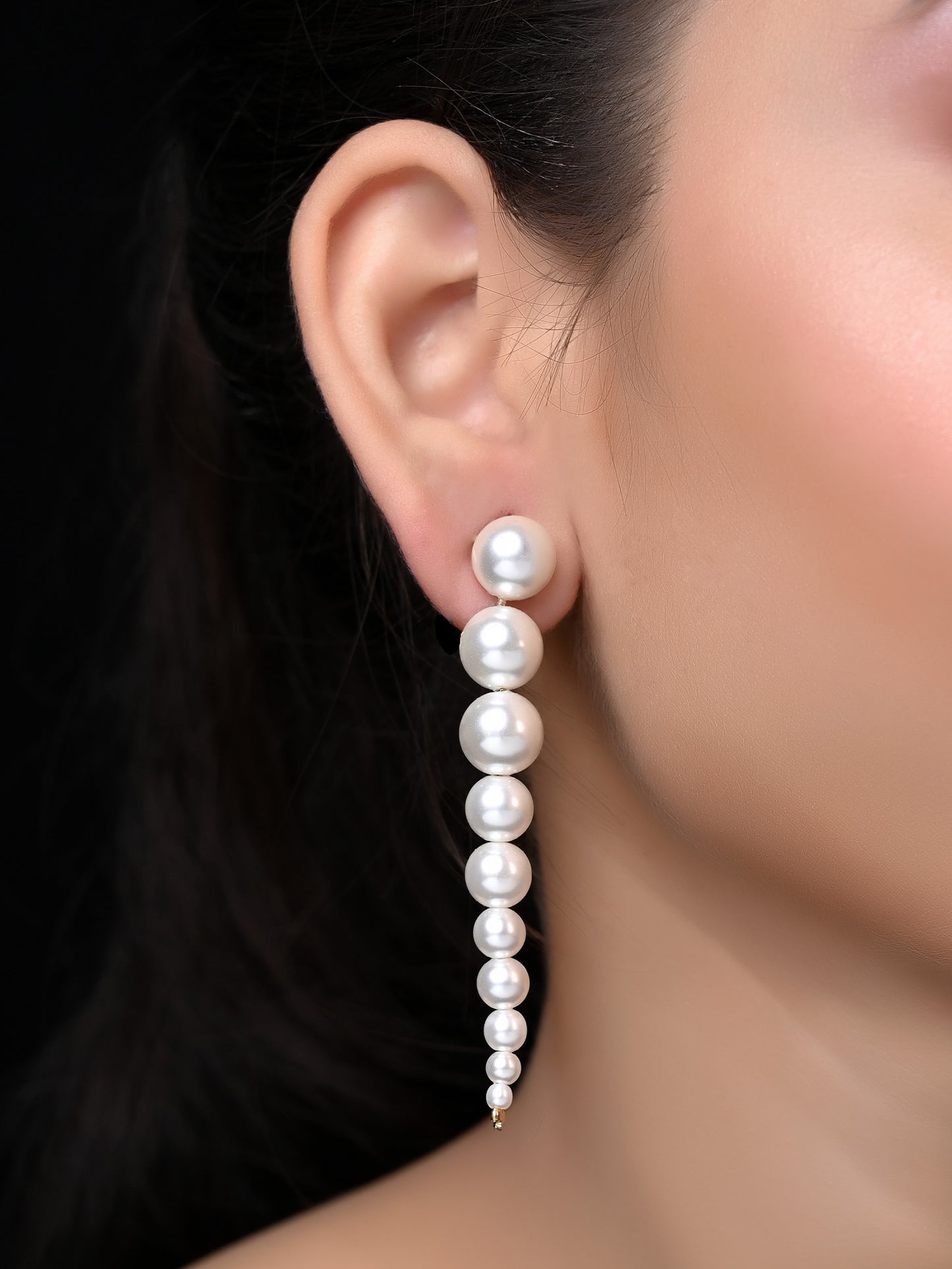 Rayna Long Pearl Earrings