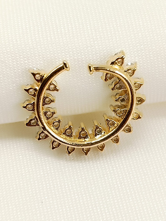 Pranavi Golden American Diamond Nath