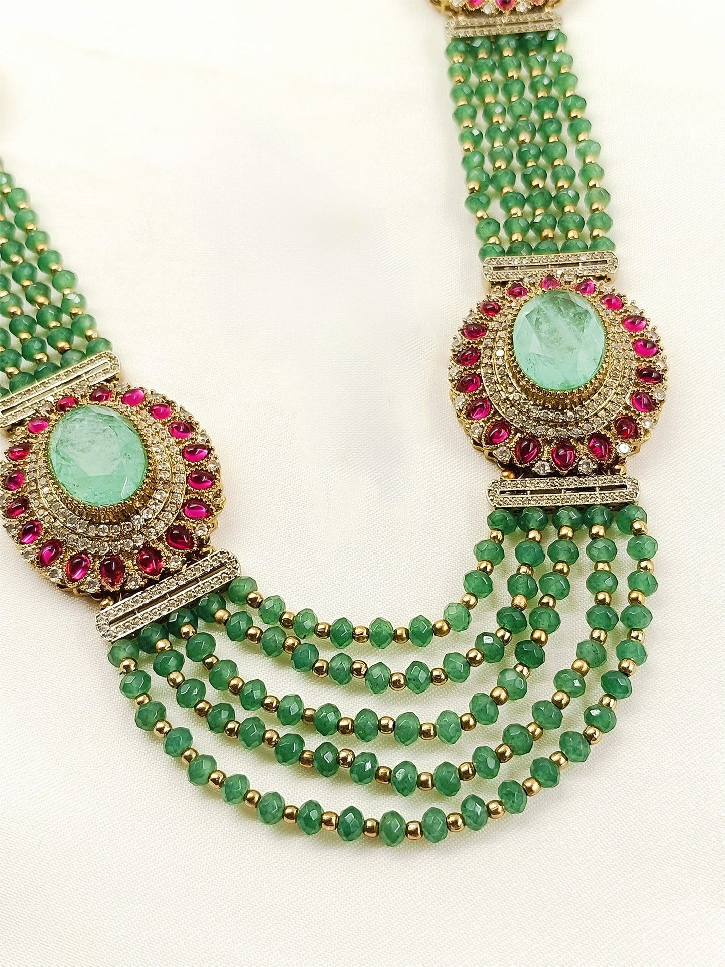 Rukhsaar Royal Emerald Dulha Mala for Groom