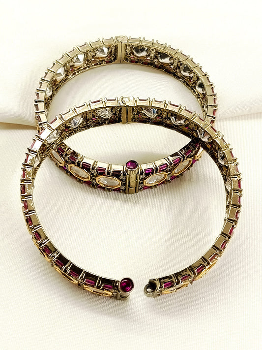 Girjaa Ruby Victorian Bangles