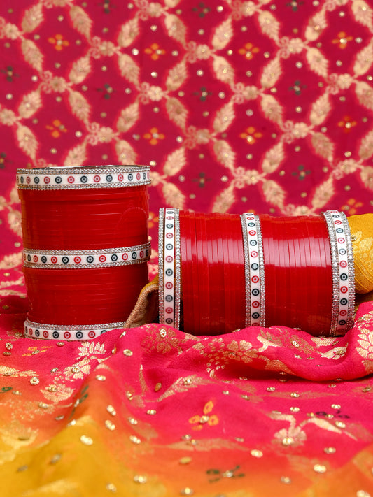 Roopali Bridal Maroon Chura Set