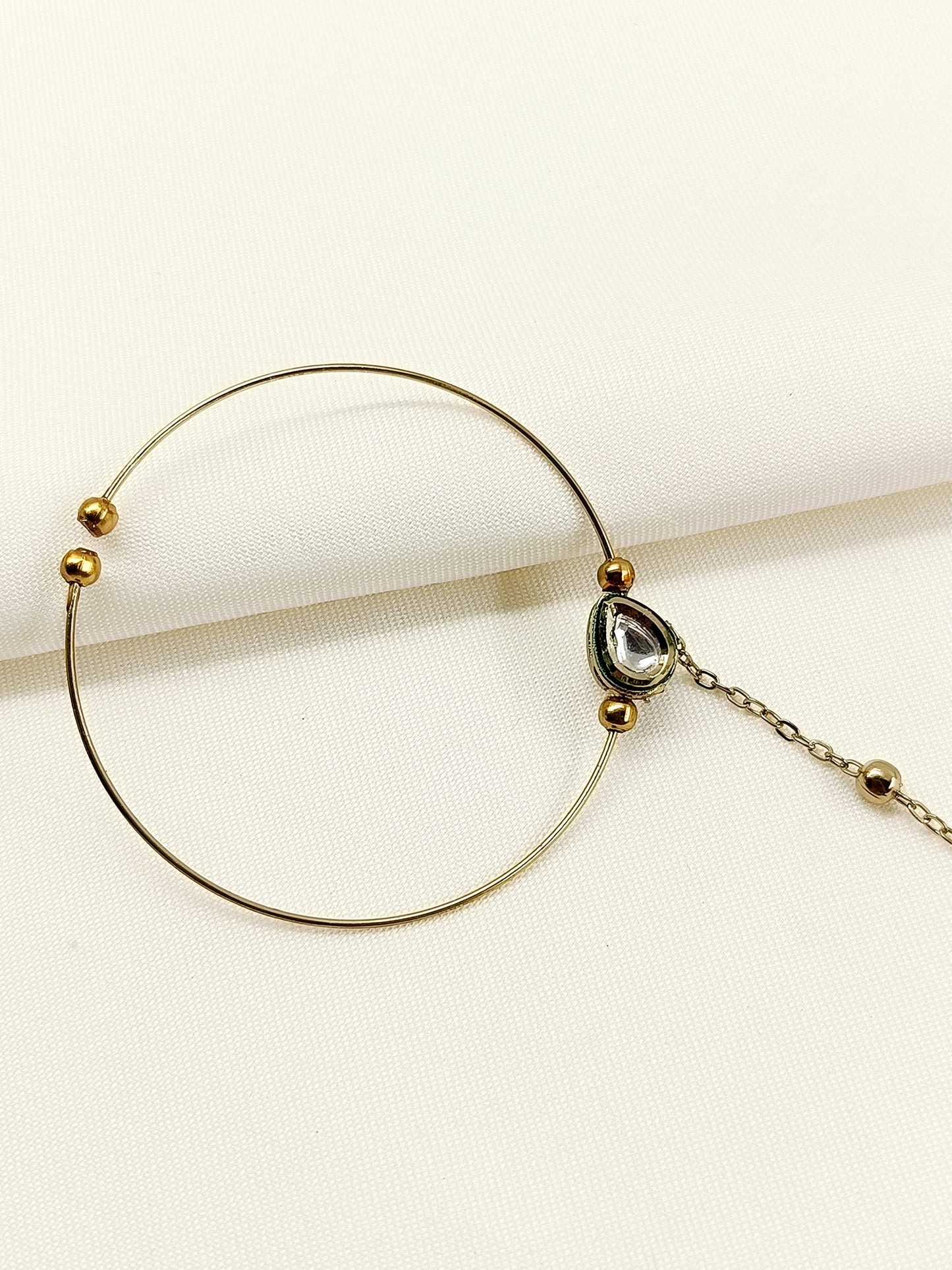 Arisha Copper Kundan Nath