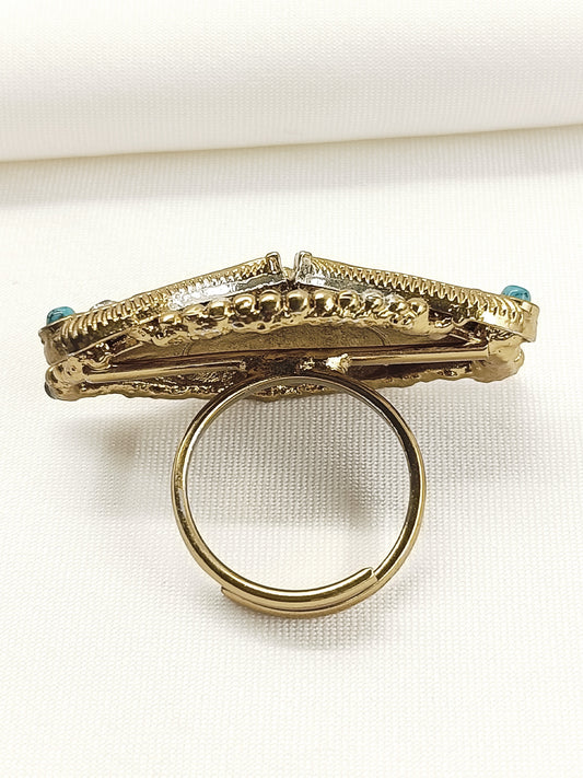 Oorja Multi Colour Oxidized Finger Ring
