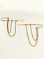 Duij Golden Oxidized Earring