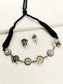 Maysha Black Oxidized Choker Set