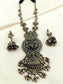 Tanvika Green Oxidized Necklace Set