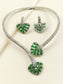 Amruta Green American Diamond Hasli Styled Set
