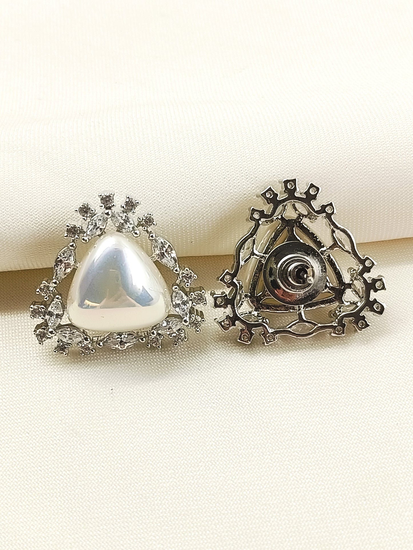Paisley White Pearl American Diamond Tops