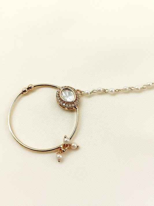 Eshani White Kundan Nath