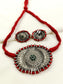 Gaurika Green Oxidized Choker Set