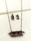 Sanganeri R&G Oxidized Pendant Set