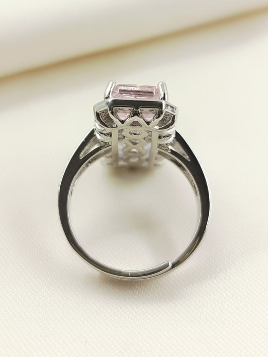 Urvi Pink American Diamond Finger Ring