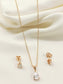 Raivsa 92.5 Silver American Diamond Pendant Set