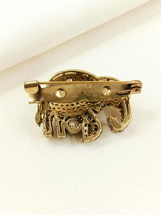 Ronavraj White Elephant Men's Brooch