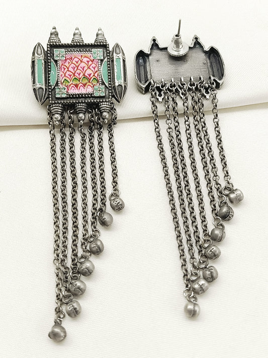 Omita Multi Colour Oxidized Earring