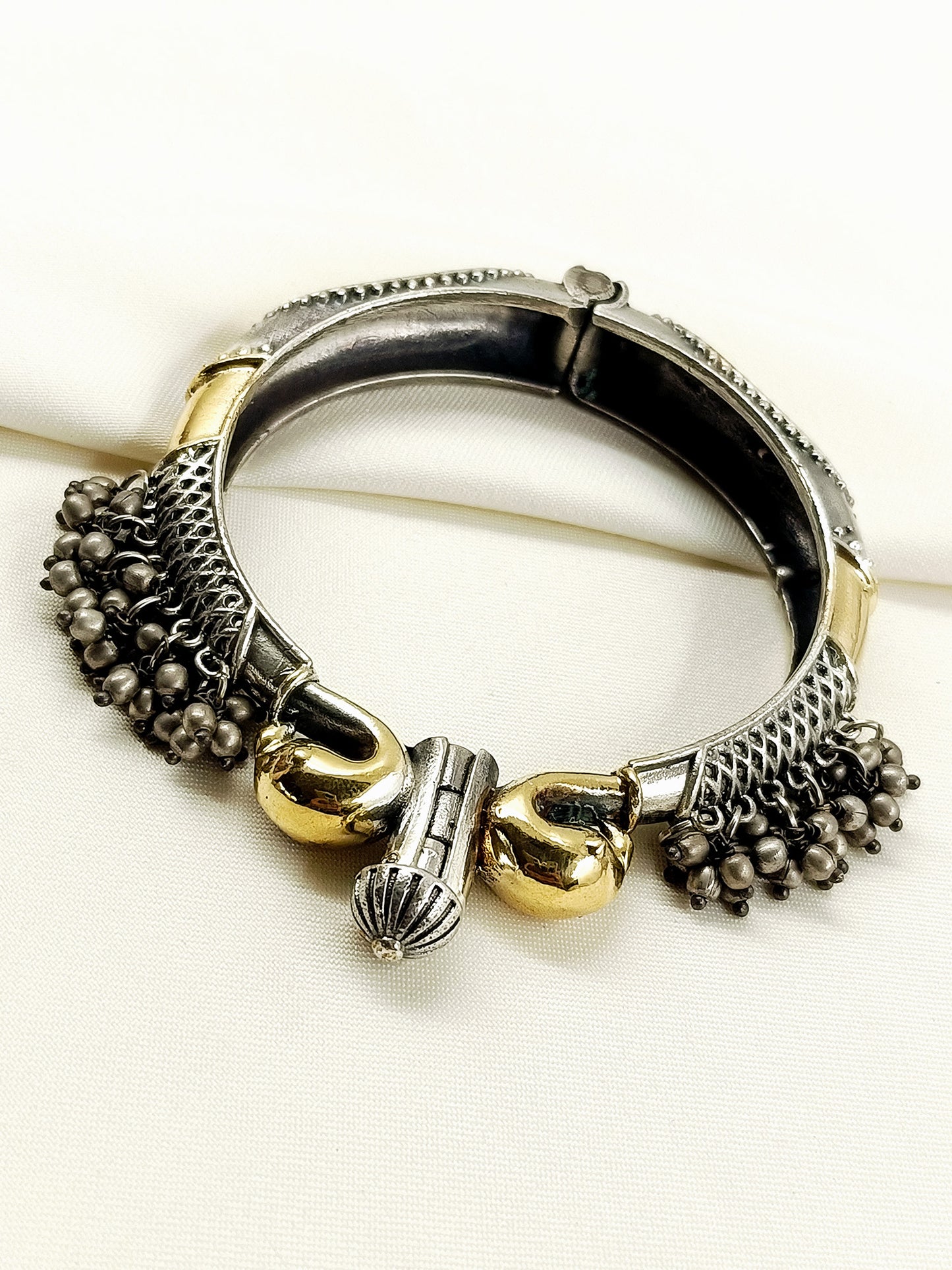 Fayza Two Tone Oxidized Kada