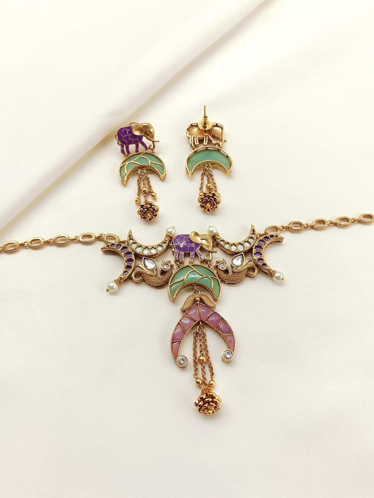 Priyadarshani Multi Colour Boutique Necklace Set