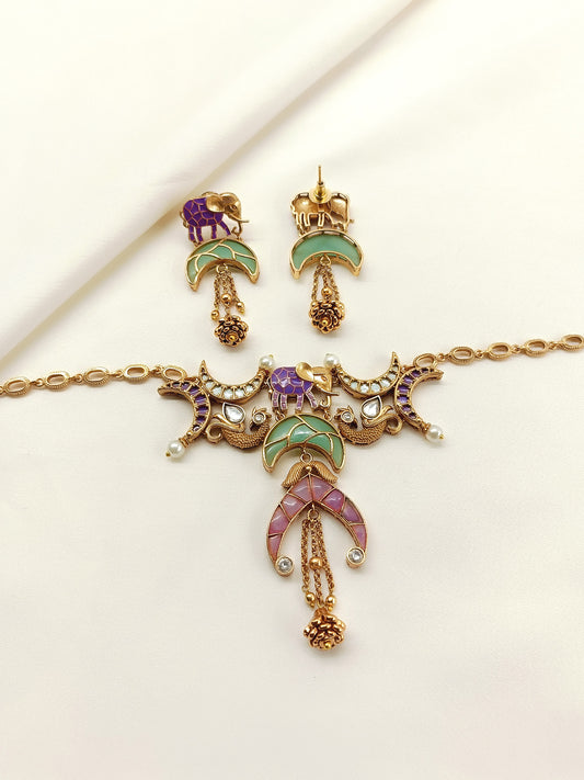 Priyadarshani Multi Colour Boutique Necklace Set