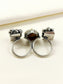 Pari White Oxidized Dual-Finger Kundan Ghungroo Ring