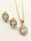 Aarzu 92.5 Silver Swarovski Stone Pendant Set