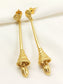 Ihina Golden Matte Oxidized Earring