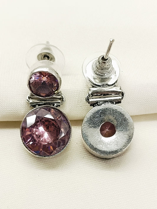 Ura Baby Pink Oxidized Earring