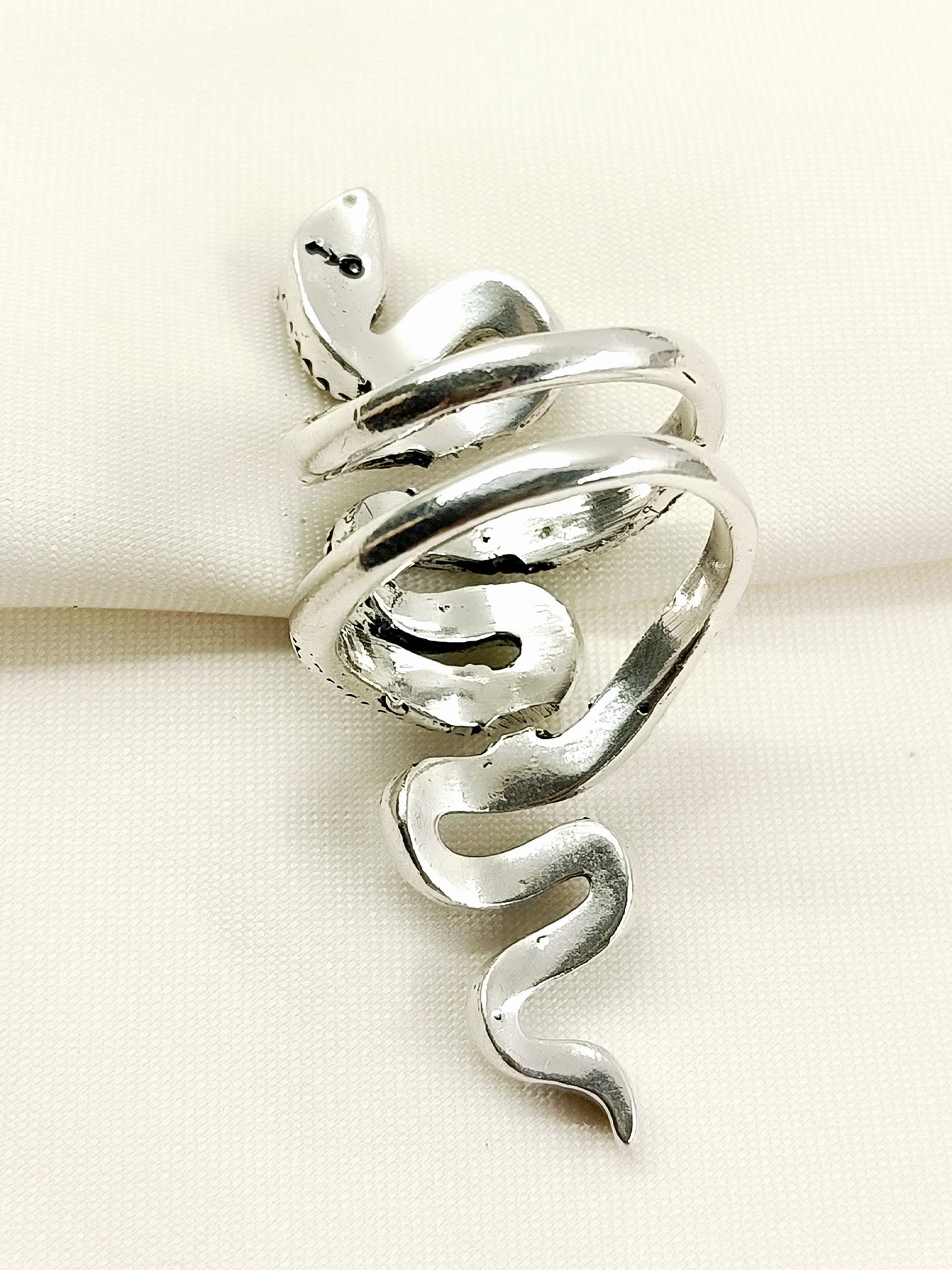 Jitan Silver Snake Men's Finger Ring