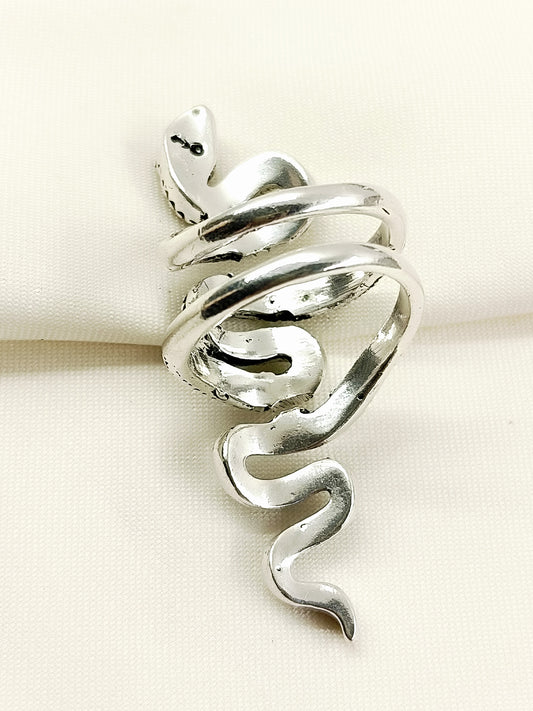 Jitan Silver Snake Men's Finger Ring