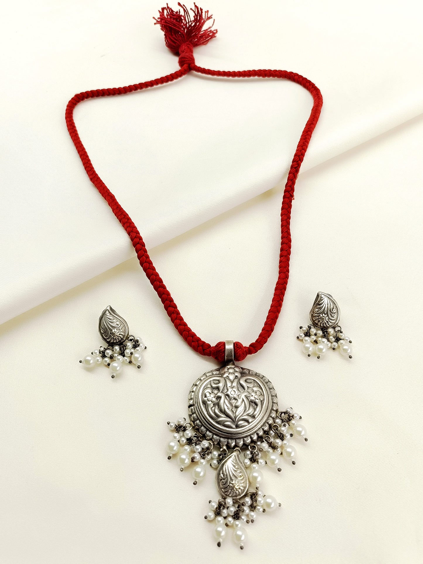 Lovis Red Men's Necklace Set