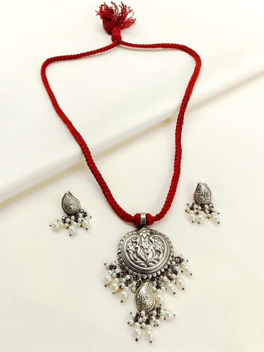 Lovis Red Men's Necklace Set