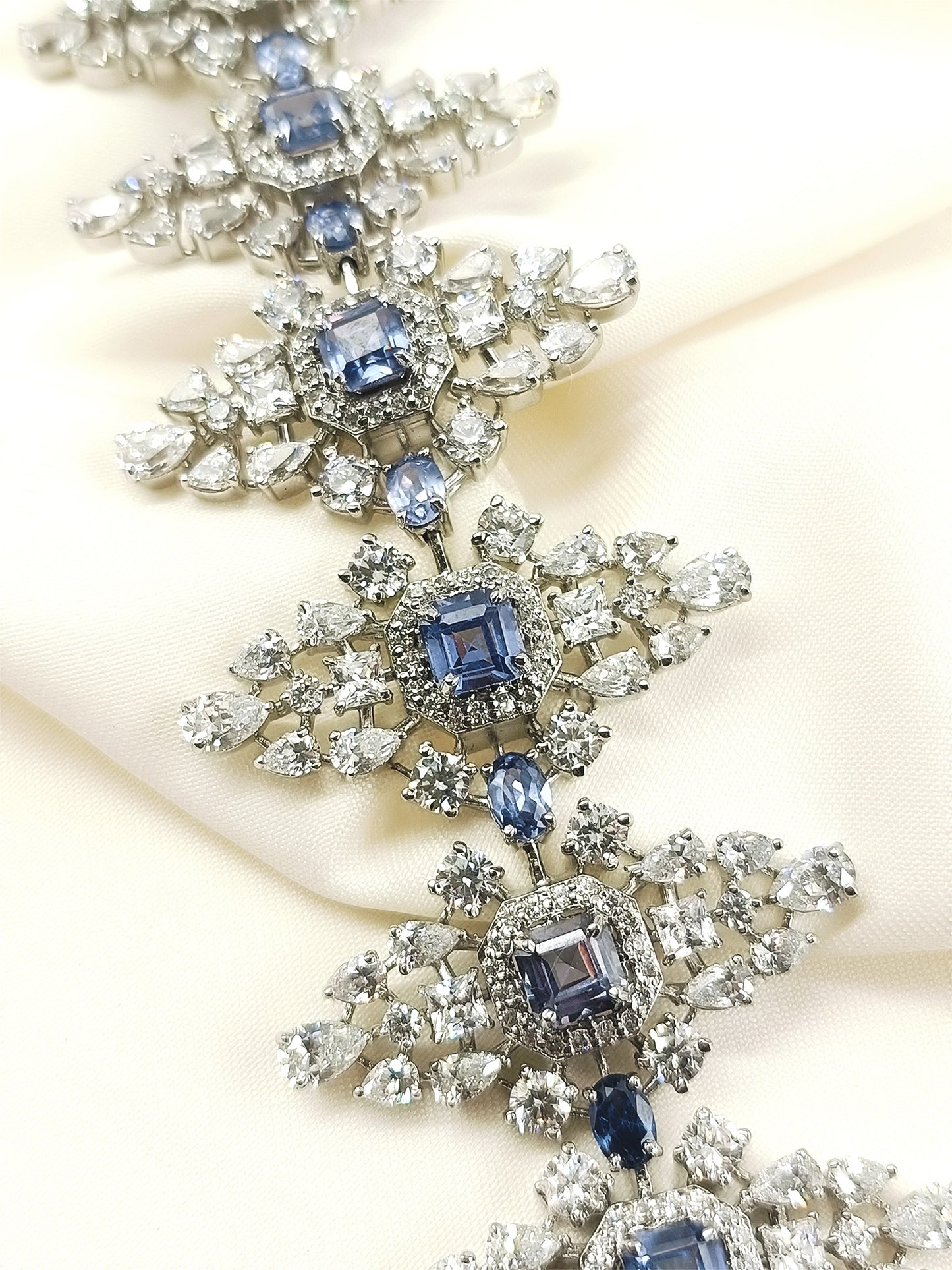 Deborah Lavender 92.5 Silver American Diamond Two In One Bracelet