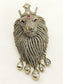 Amol Ruby Lion Brooch