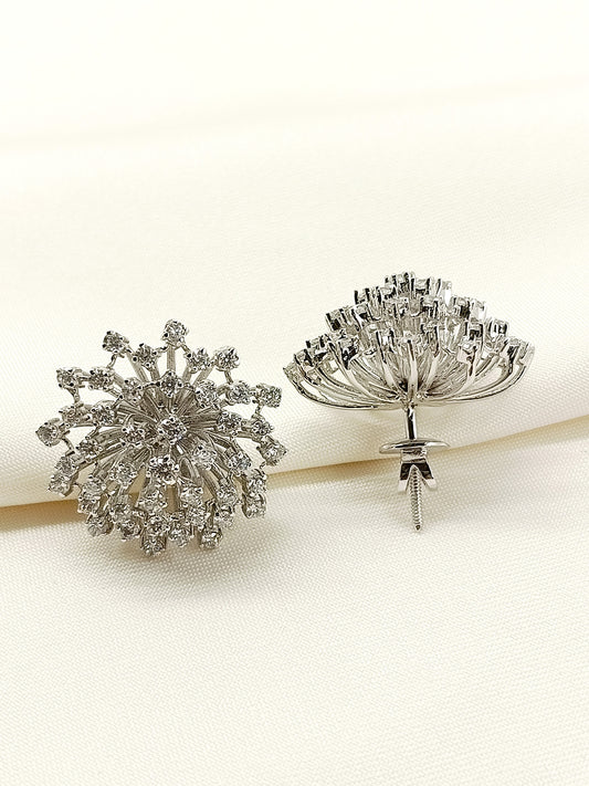 Priyal 92.5 Silver Swarovski Stone Tops