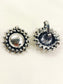 Parul Silver Oxidized  Big Dome Sunburst Cuff Pair