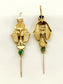 Ritvik Green Egyptian Revival Men's Earrings
