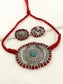 Aanandita Firozi Oxidized Choker Set