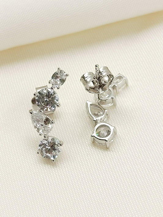 Pankhuri 92.5 Silver Swarovski Stone Tops