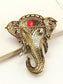 Aarit Ruby Elephant's Brooch