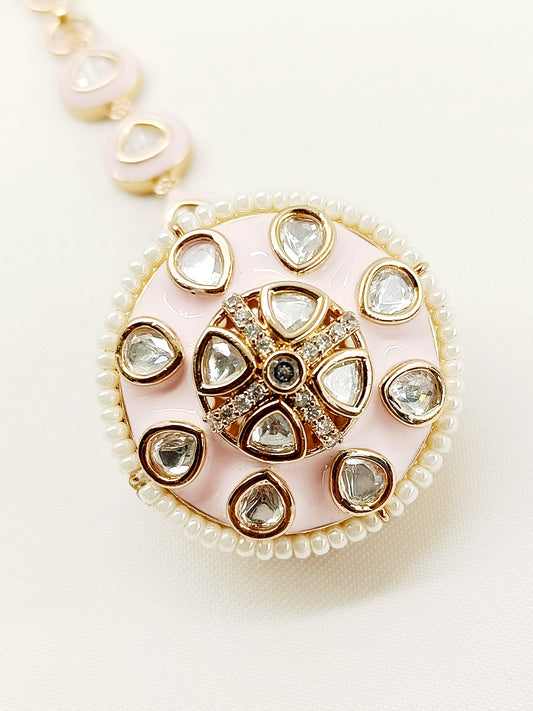 Chakrika Baby Pink Kundan Borla