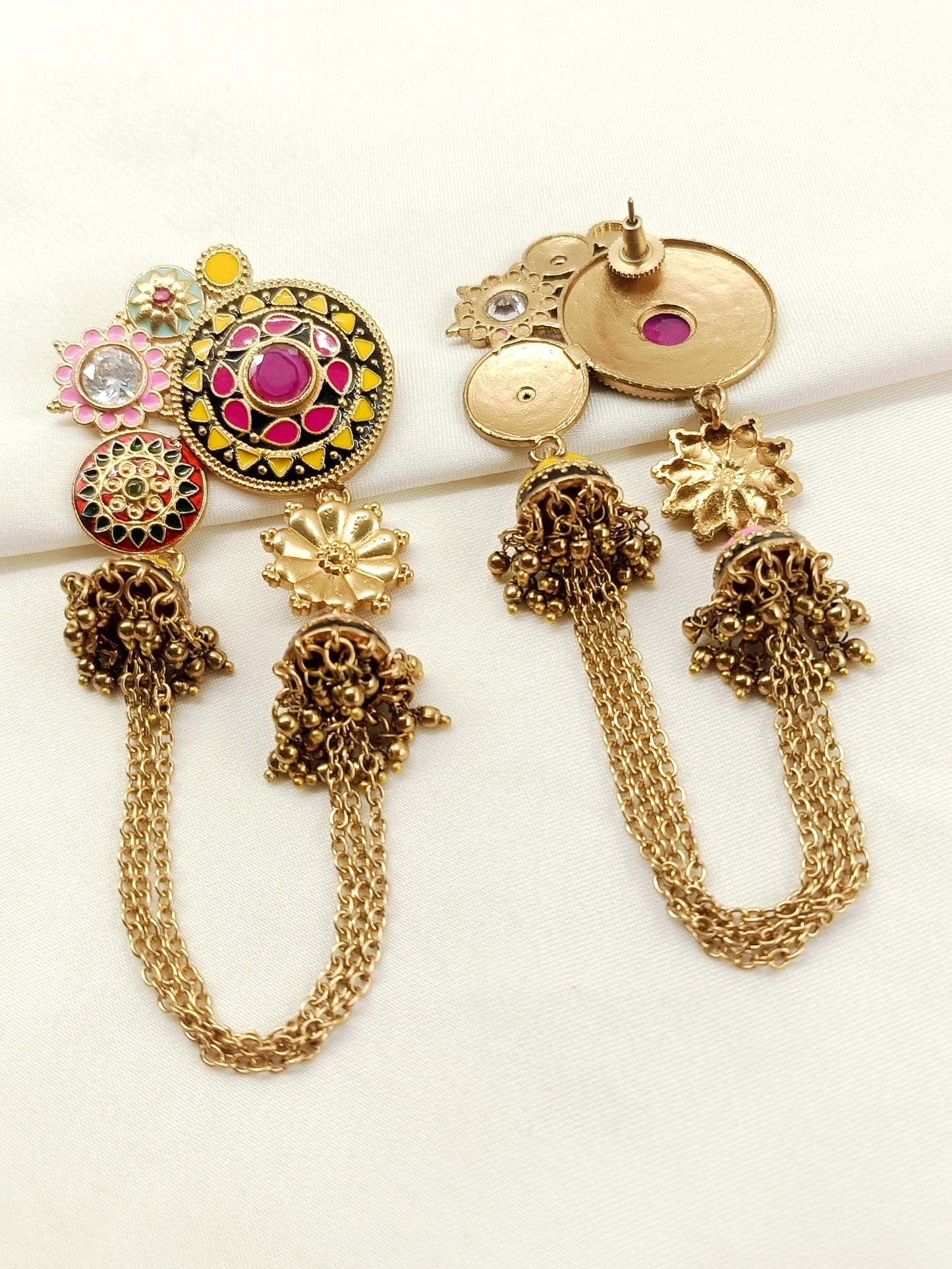 Molly Multi Colour Oxidized Earring